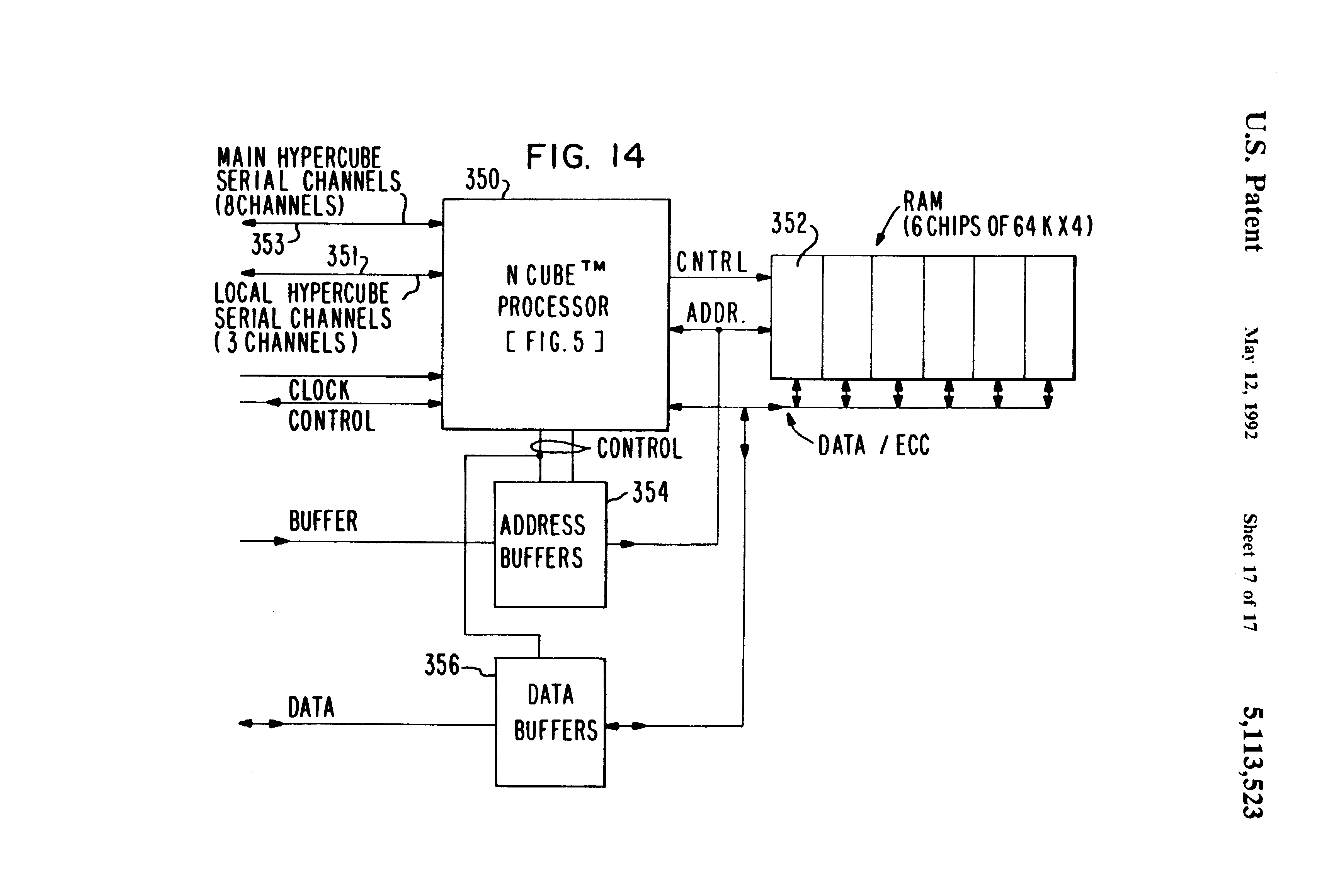 nCUBE processor block diagram